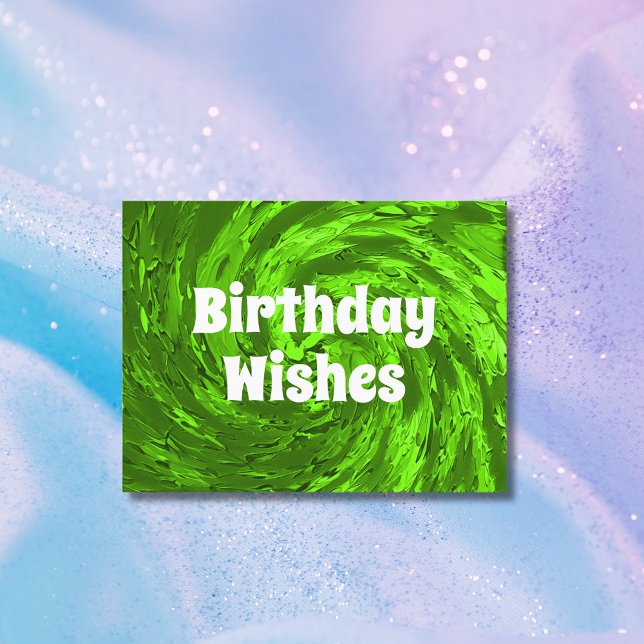 Carte Postale Joli Anniversaire Vert Gras Bold (Créateur téléchargé)