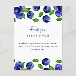 Carte Postale Joli Berry Premier Anniversaire Bleuet Merci