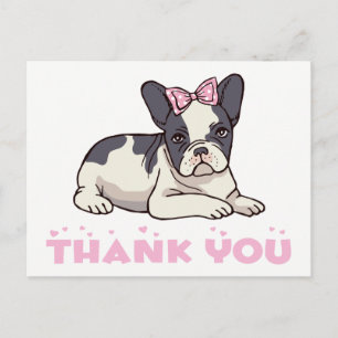 Carte Postale Joli Bouledogue Français Merci Frenchie Chiots Chi