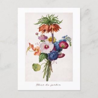 Carte Postale Joli bouquet de fleurs d'amitié florales de jardin