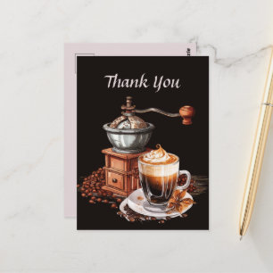 Carte Postale Joli café merci aux vendeurs ou aux fournisseurs