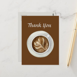 Carte Postale joli café ou vendeurs merci