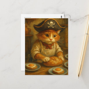 Carte Postale Joli Chat Pirate Boulanger