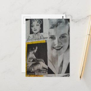 Carte Postale Joli comme une image Collage de publicités ancienn