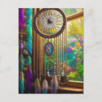 Joli Dreamcatcher en Boho violet fenêtre
