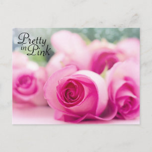Carte Postale Joli en rose Roses