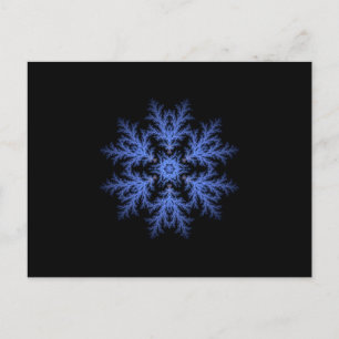 Carte Postale Joli flocon bleu d'hiver