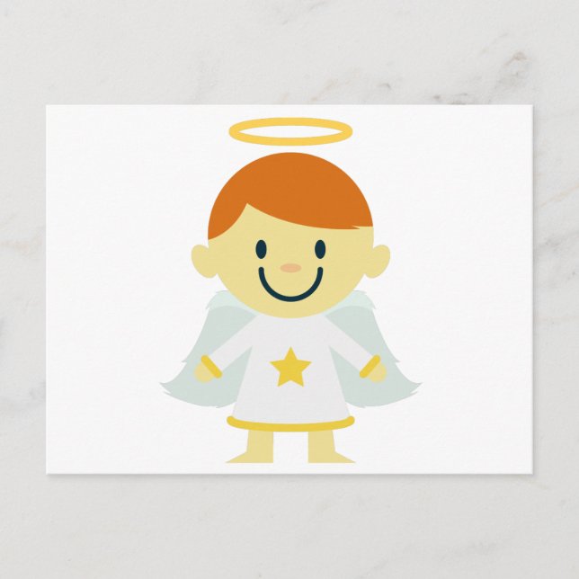 Carte Postale Joli garçon Angel avec Halo (Devant)