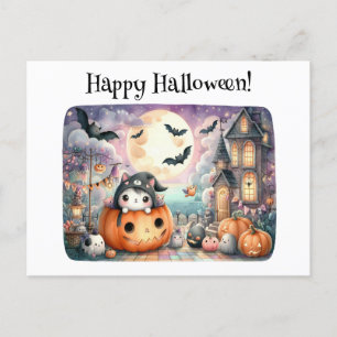Carte Postale Joli Halloween Kawaii