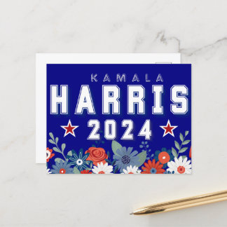 Carte Postale Joli Harris 2024 Floral Election