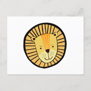 Carte Postale Joli Lion Jungle Enfants
