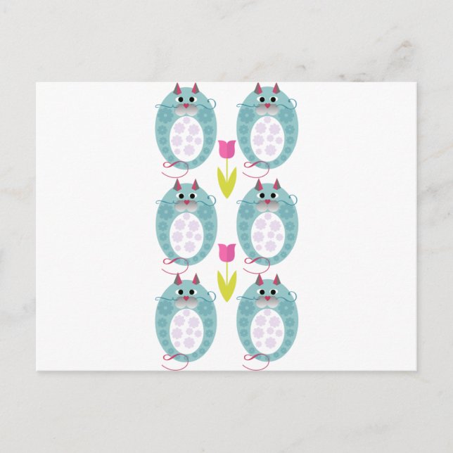 Carte Postale Joli modèle de poupée de chat appelé Babushkat (Devant)