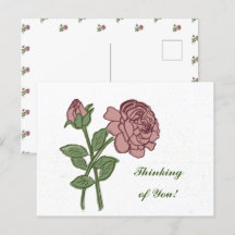 Joli motif floral de rose en pensant à vous ! 