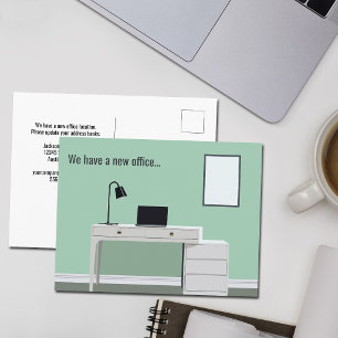 Carte Postale Joli Nouveau Bureau Petite Entreprise Changement d