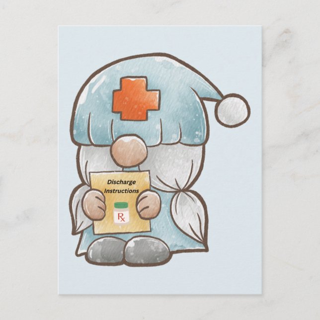 Carte Postale Joli Nuit Médical Infirmière Guérison (Devant)