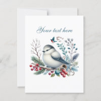 Joli oiseau d'hiver saisonnier ajouter du texte