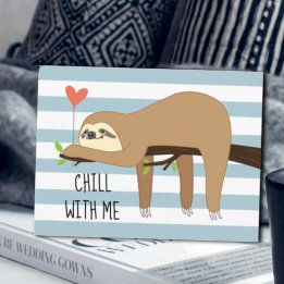 Carte Postale Joli, paresseux, design d'ours paresseux pour la S