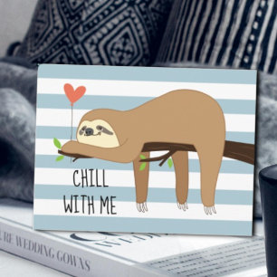 Carte Postale Joli, paresseux, design d'ours paresseux pour la S