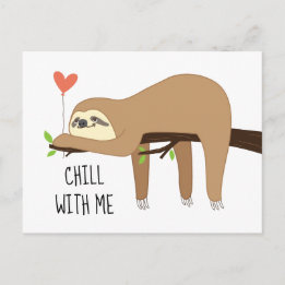 Carte Postale Joli, paresseux, design d'ours paresseux pour la S