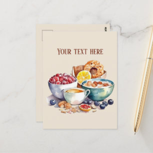 Carte Postale Joli petit déjeuner, ajouter du texte