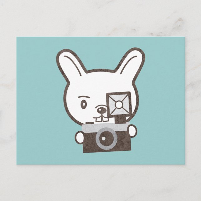 Carte Postale Joli photographe Rabbit (Devant)