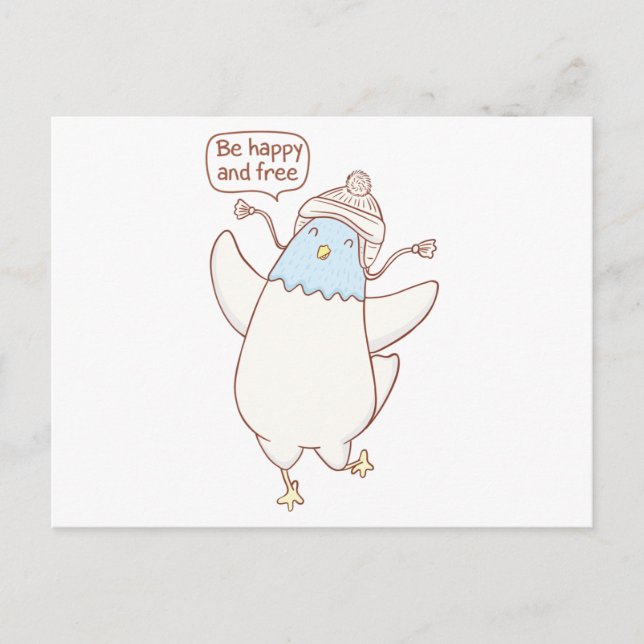 Carte Postale Joli pigeon à main (Devant)