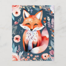 Joli renard floral