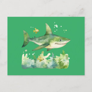 Carte Postale Joli requin de la Saint Patrick