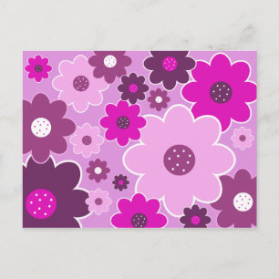 Carte Postale Joli rose Shabby Chic Floral Motif