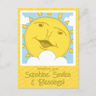 Carte Postale Joli Sourire de Soleil Bon Rétablissement