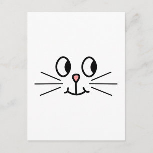 Carte Postale Joli Visage De Chat.