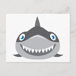 Carte Postale joli visage de requin heureux