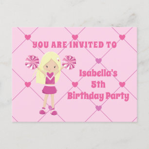 Carte Postale Jolie Blonde Pom-pom girl Custom Anniversaire