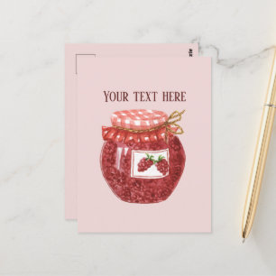 Carte Postale Jolie confiture de framboise ajouter du texte