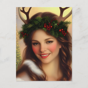 Carte Postale Jolie déesse de Yule