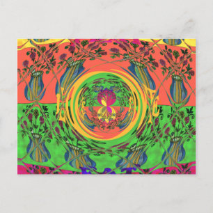 Carte Postale Jolie et belle florale Motif Art Imprimer Design