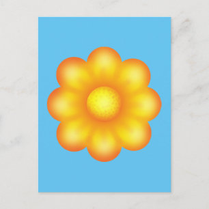 Carte Postale Jolie Fleur Jaune