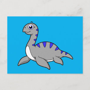 Carte Postale Jolie illustration d'un monstre du Loch Ness.