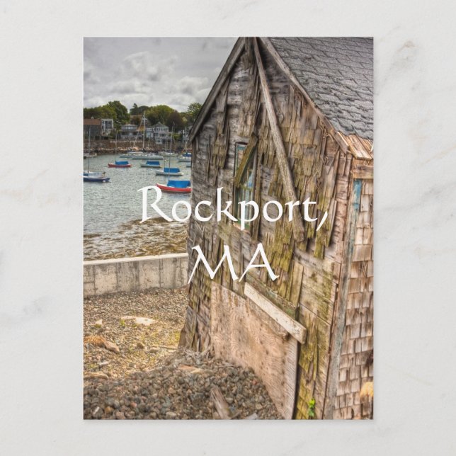 Carte Postale Jolie Little Beach Shack Rockport, MA (Devant)