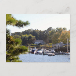 Carte Postale Jolie Marina de bateau bleu