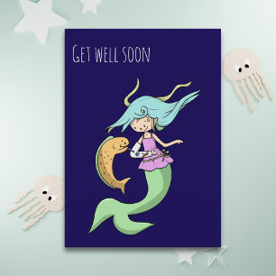 Carte Postale Jolie Mermaid Féminin Accident Prompt Rétablisseme