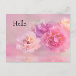 Carte Postale Jolie oeillette rose Stylisme Photographie Bonjour