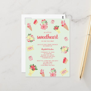 Carte Postale Jolie petite amoureuse sur le chemin Baby shower