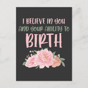 Carte Postale Jolie sage-femme Capteur de bébés Naissance Doula