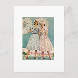 Carte Postale jolies femmes des années 1950
