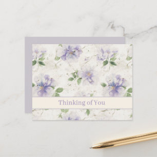 Carte Postale Jolies Fleurs De Lavande Violette Pensant À Vous
