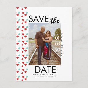 Carte Postale Jolies Photos de faire-part de Save The Dates avec