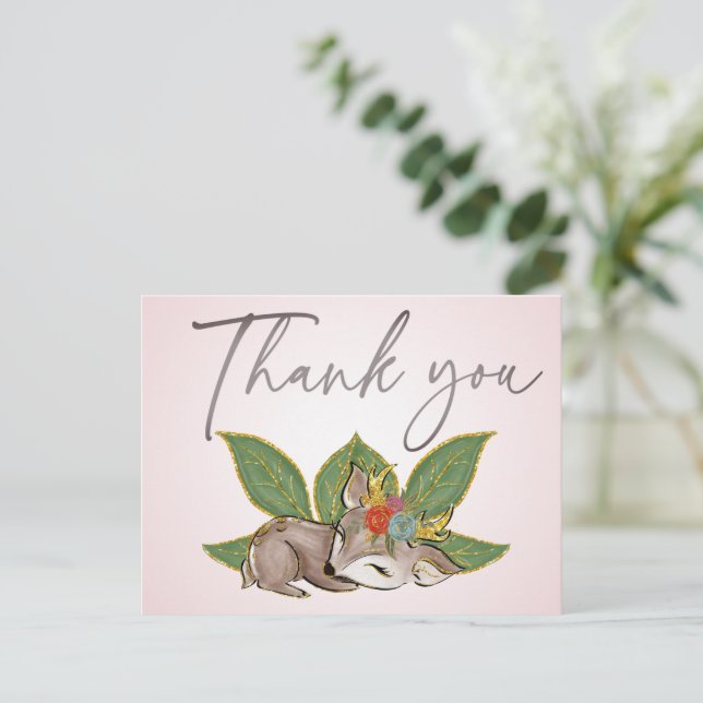 Carte Postale Jolis petits amis sauvages de la forêt verdoyante  (Debout devant)