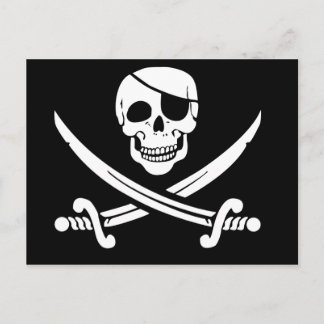 Carte Postale Jolly roger, drapeau de pirate