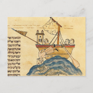 Carte Postale Jonas mangé par la baleine